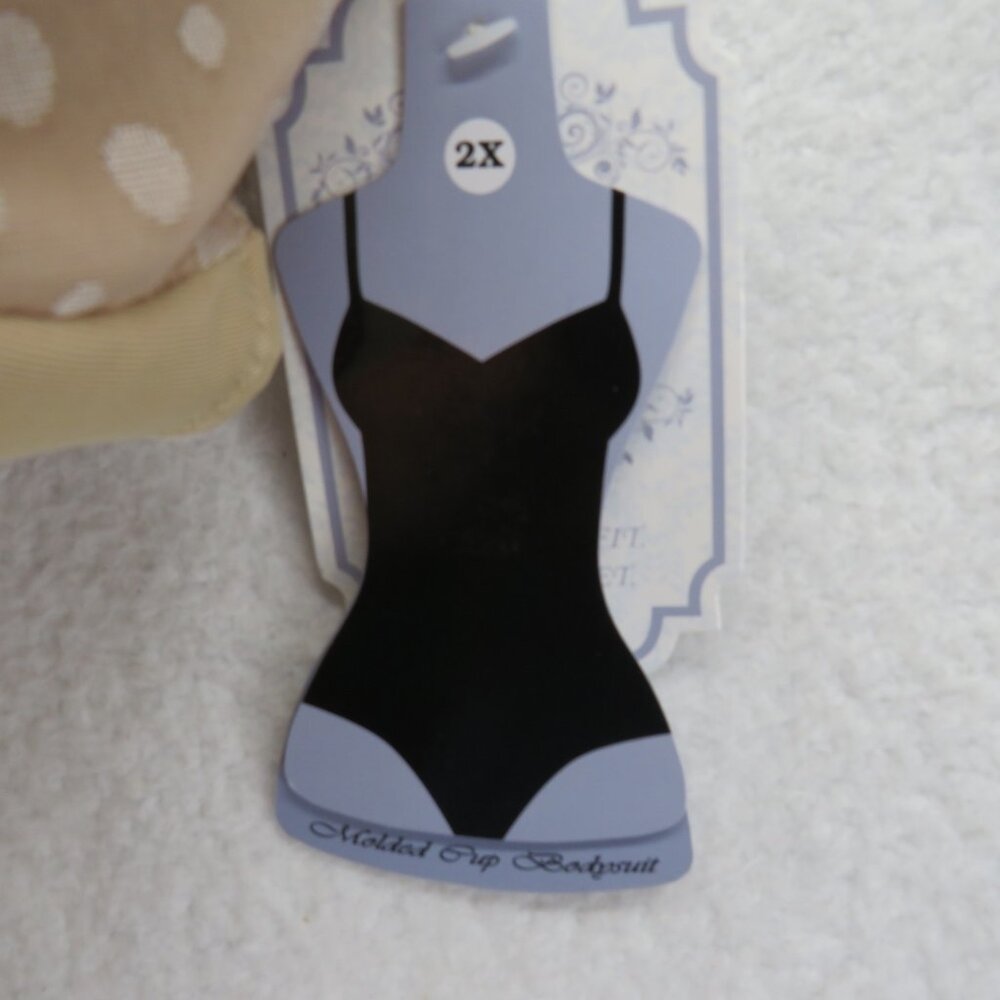 Heavenly Secrets‎ Shapewear Bodysuit Womens 2X Polka Dot Molded Cup Lingerie - Picture 6 of 12